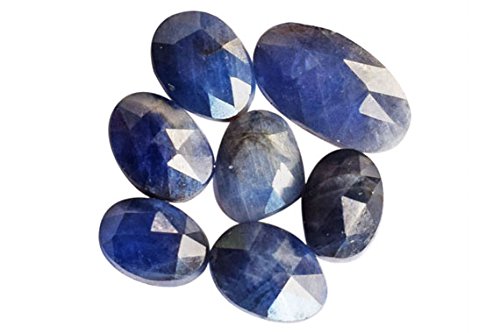 Saphir bleu naturel en lot de cabochons de formes variées