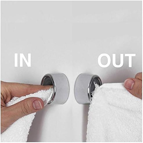 SUMAJU 3 Pieces Kitchen Towel Hooks, Premium Round Adhesive Towel Holder Wall Mount Hook Dish Towel Holder for Bathroom, Kitchen and Home, No Drilling Required