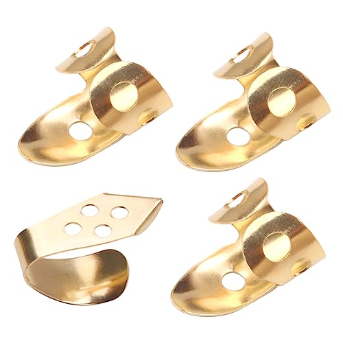 LRXIYODE 4個サムピック 可能 バンジョーピック ギターピック スムーズフィット 指 アコースティックギター ウクレレ マンドリン対応