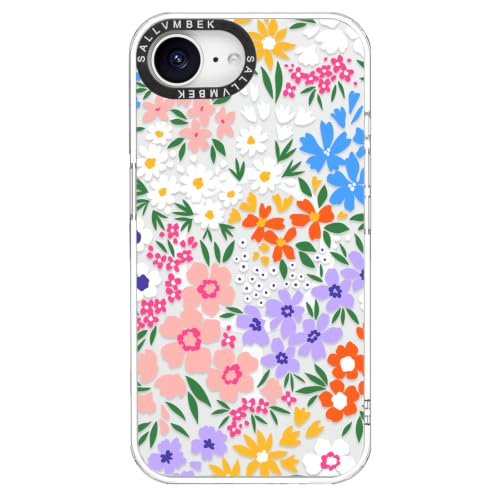 Coque iPhone 17e motif floral mignon cadeau parfait pour fille