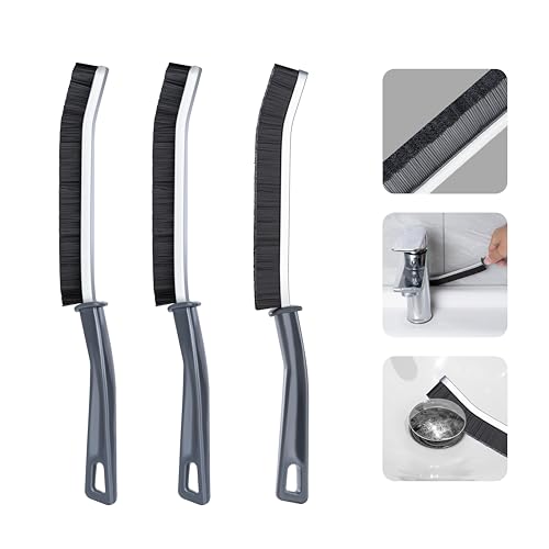 Image of 3 Pcs Hard Bristle Crevice Cleaning Brush,Crevice Cleaning Brushes for Household Use, Multifunctional Corner Gap Cleaning Brush Tool Grout Cleaner Brush for Kitchen Bathroom Window Hard Bristled