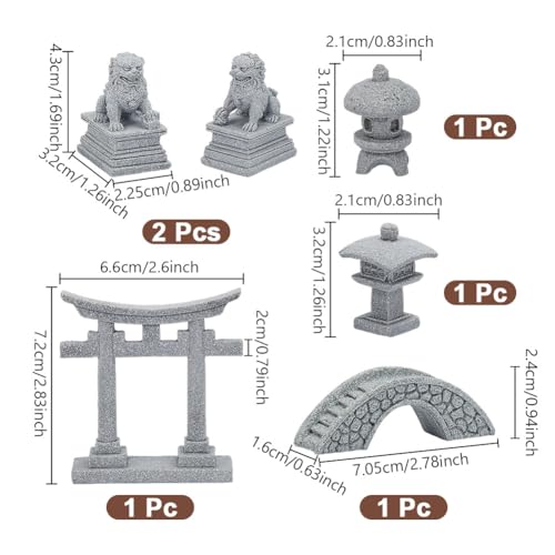 NBEADS 6 Pcs Mini Zen Garden Accessories - Image 2