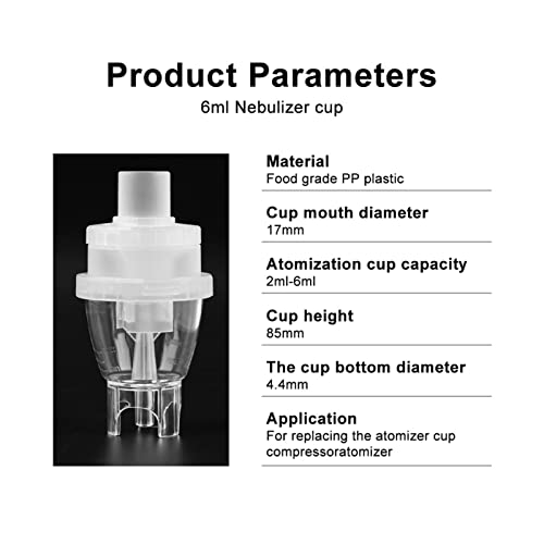20 stks Nevelizer Cups Astma Inhaler for Verstuiver Machine Respirador Luchtbevochtiger Helth Apparatuur Stemer Gezondheidszorg Volwassen Kinder 6ml (Color : 20pcs) - Image 5