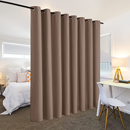Image of RYB HOME Bedroom Room Divider Curtain Screen Curtain for Home Theatre, Insulated Blackout Vertical Blind Split a Room Create Privacy for Loft, Width 15 ft by Tall 8 ft, 1 Panel