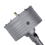 GUICGOC 115mm / 4.5 inch Concrete Hole Saw with 220mm SDS Plus Shank Connecting Rod, Tungsten Carbide Teeth (7.7mm x 4mm) Cement Hole Saw for Concrete Cement Brick Wall Stone 115mm (4.5 inch)