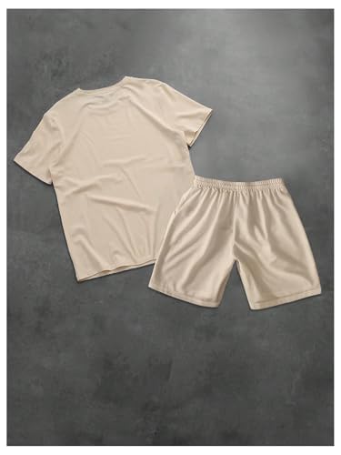 GORGLITTER Men's 2 Piece Short Sets Casual Tracksuits Graphic Short Sleeve T Shirt and Shorts Outfits2