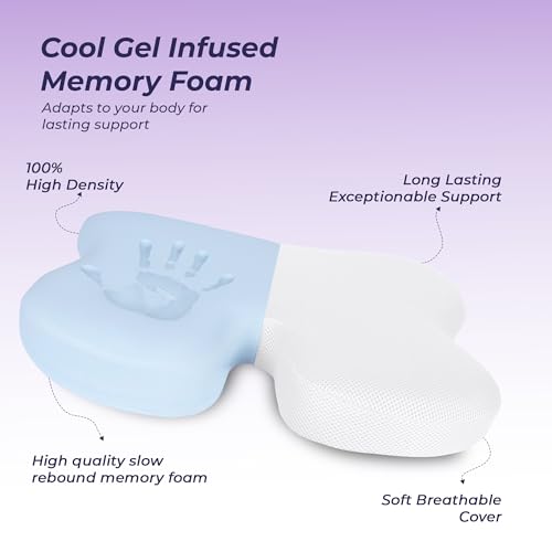 Image of Billebon Ultimate Car Wedge Seat Cushion | Premium Memory Foam Cushion with Coccyx Tailbone Cutout | Helps Relieve Hip| Tailbone & Lower Back Pain | Supports Weight Up to 100 kg - White (Pack of 1)