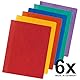 Original DINOR 6er Pack Schnellhefter. Made in Germany. Aus extra starkem Colorspan-Karton für DIN A4 kaufmännische Heftung farbig sortiert Hefter ideal für Büro und Schule