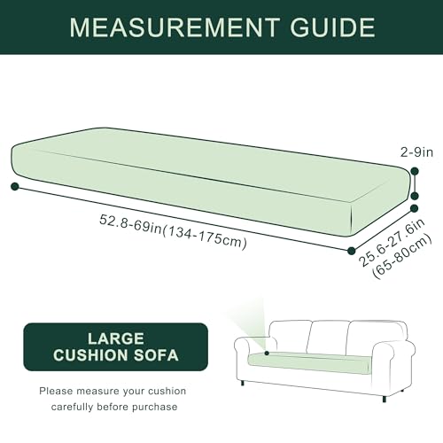 Image of CHUN YI Stretch Couch Cushion Covers Replacement, Fitted Loveseat Sofa Chair Seat Slipcovers Furniture Protector, Checks Spandex Jacquard Fabric(Large,Black)