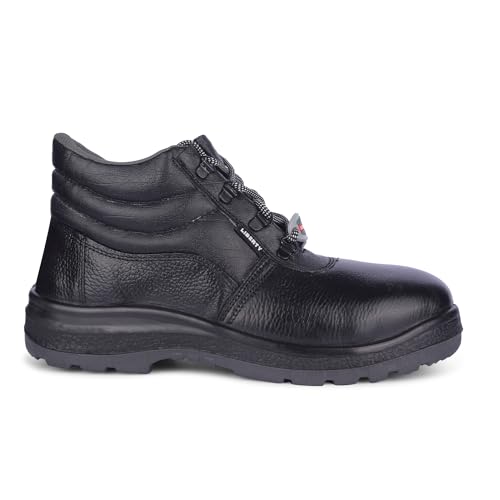 Image of Liberty Freedom SurakshaAC Men's High Ankle Safety Shoes: Daily Comfort and Long-Lasting Durability Safety Shoes for Men | Industrial Safety Shoes for Men | Safety Shoes for Men Stylish