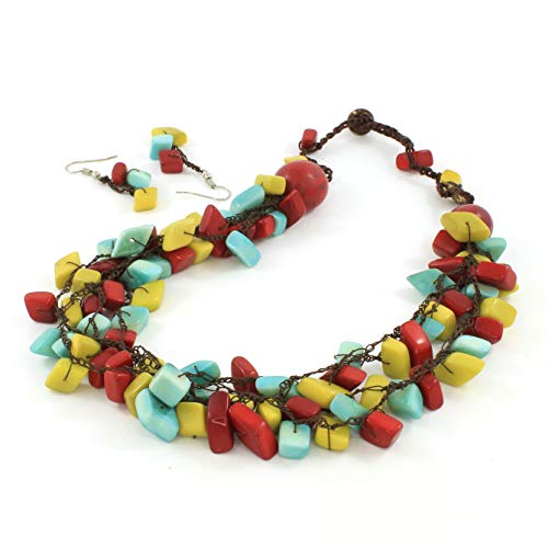 Colorful Artisan Beaded Necklace Set for Women
