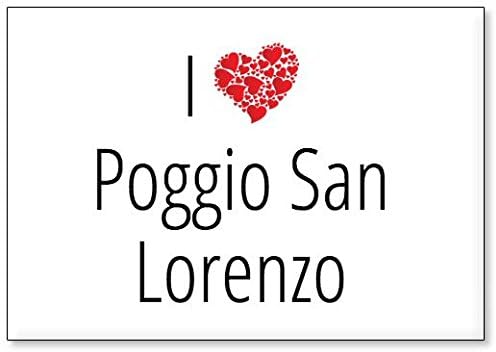 Mundus Souvenirs - I Love Poggio San Lorenzo, fridge magnet (design 1)