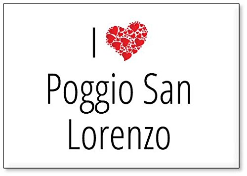 Mundus Souvenirs - I Love Poggio San Lorenzo, fridge magnet (design 1)