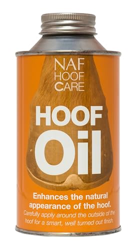 NAF Hoof Oil 500ml Traditional Gloss Finish for Horse Hooves Enhances Appearance & Maintains Hoof Health Ideal for Daily Use & Show Preparation