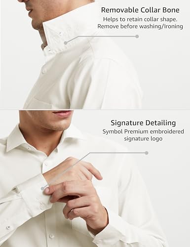 Image of Symbol Premium Men's Wrinkle-Resistant Regular Fit Cotton Formal Shirt
