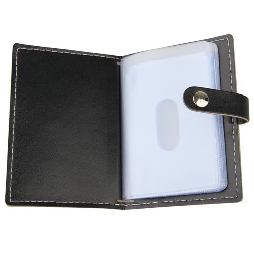 Karlling Slim Minimalist Soft Leather Mini Case Holder Organizer Wallet For 20 Credit Card(Black)