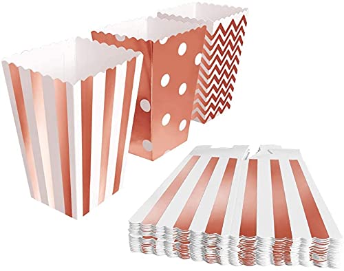 36 Scatole Popcorn Di Cartone Rosa | Coni Porta Snack 7x11,5 Cm Per Feste Di Compleanno - 2