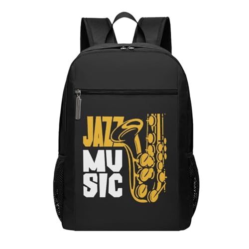 Jazz Saxophone Music Backpack 17 Inch For Travel Laptops Backpack