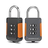 UP Security Small Locker Lock, Combination Lock for Locker, Small Combination Padlock for Luggage, Suitcase, Backpack, Bag, Zipper, Combo Padlock with Code for Gym, Cabinet, Storage Case, Tool Box