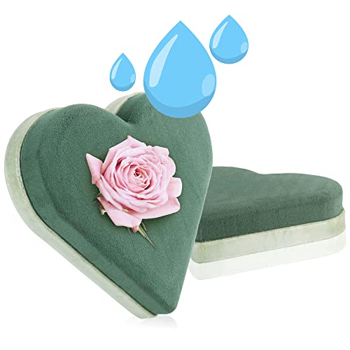 com-four® 3x floral foam for flower arrangements in heart shape, floral foam for fresh flowers - Image 4