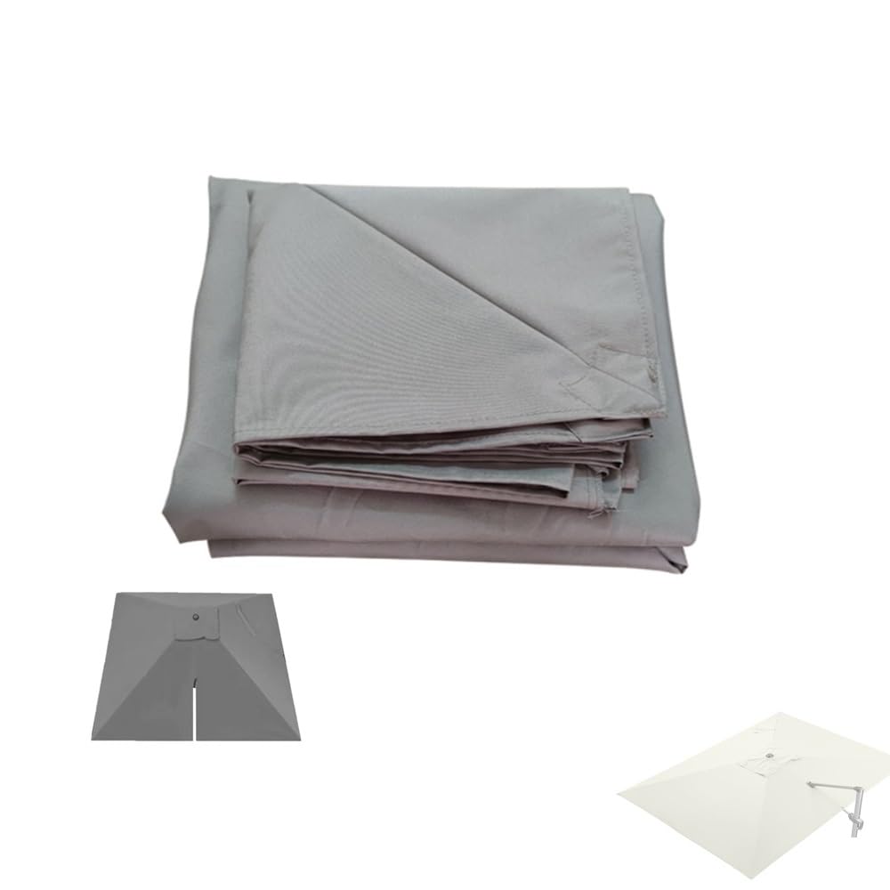 LRZPTDYU This 8'x8' Patio Umbrella Replacement Canopy Garden Parasol Top Cover for 10'x10' & 13'x10' Cantilever Umbrellas Fabric (2.5x2.5m)