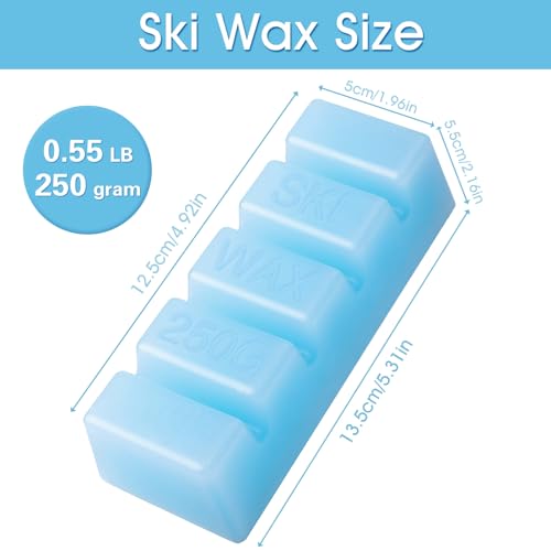 pdpdoc Snowboard Wax, Ski Wax, Universal Blend Ski and Snowboard Wax for All Skis and Snowboards Protection & Maintenance, Blue (0.55 LB / 250 gram)
