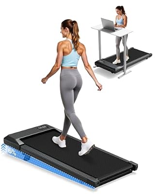 Superun Walking Pad with 6% Incline, Under Desk Treadmill for Home Office, 3 in 1 Portable Walking pad Treadmill with Remote Control and LED Display, 2.5HP Quiet Mini Treadmills, 300 lbs Capacity