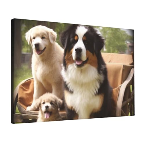 Toile murale de chiens pour créer une ambiance chaleureuse dans votre bureau