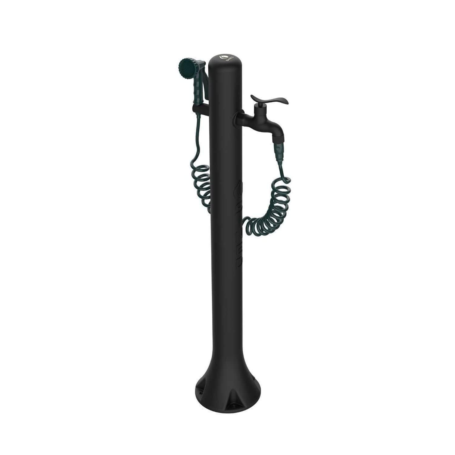 Sined Fuente Jardín Exterior con Conexión Lateral Pro En Negro con Manguera De 75m Ideal para Piscinas Jardines y Expacios Exteriores Fuente De Jardín para Exterior Negra