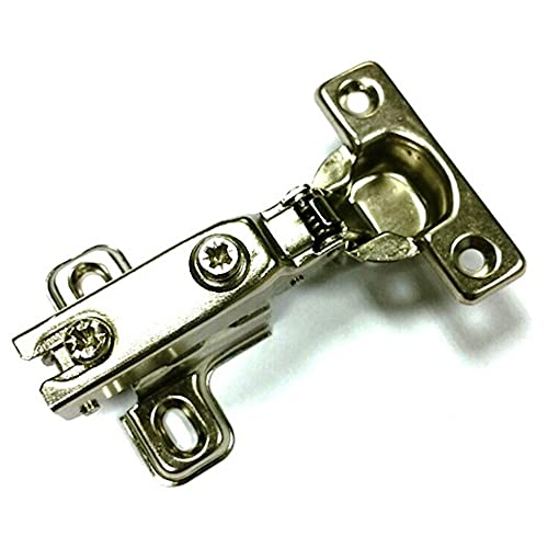 Merriway BH06012 (2 Pcs) Soft Closing Slide-On Kitchen Cabinet Wardrobe Hinges, Zinc Plated, Half Overlay 26mm 95 Degree - Pack of 2 Pieces