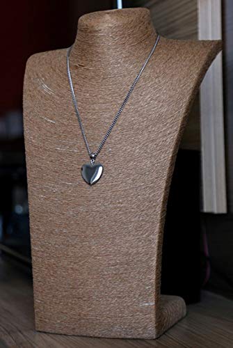 Gargantilha com coração de pedra hematita grafite bijuterias