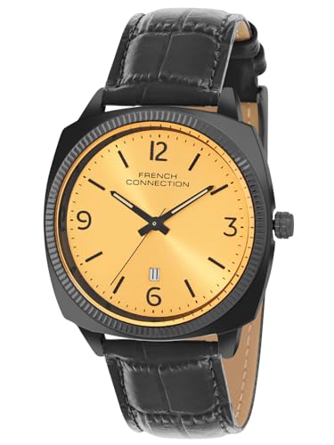 French Connection Analog Yellow Dial Mens Watch-FCN084BBL (B0D78PLCP3) Amazon Price History, Amazon Price Tracker