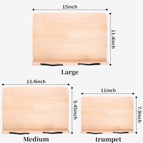 Reading Rack Wooden Bookshelf - Book Stand Foldable with 8 Adjustable Positions and Page Clips,Suitable for cookbooks、iPads、laptops、Sheet Music、and Reading Stands (11x7.9inch) - Thumbnail 7