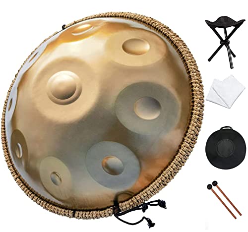 Hand-pan Drum Instrument, D Minor 9 Notes 22 Inch Steel