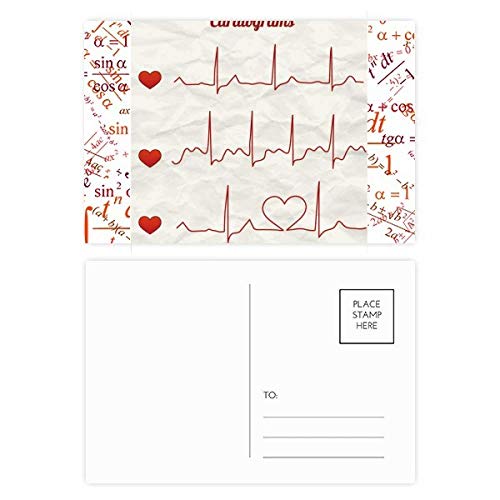 Carte postale électrocardiogramme cœur pour décorer un cabinet médical ou écrire un mot