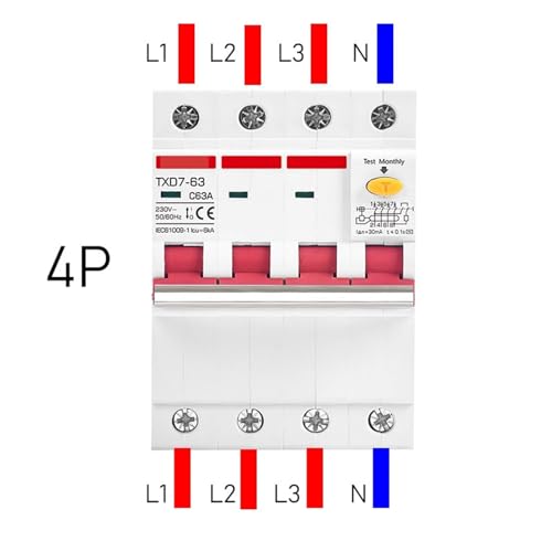 Disjoncteur différentiel 2P 10A 30mA pour la protection résidentielle