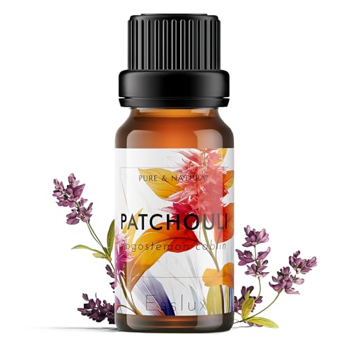 Image of Esslux Patchouli Essential Oil | 100% Pure Natural Oil for Skin & Hair | Earthy, Musky Aromatherapy Scent for Diffusers, Massages, & DIY Projects (15ml)
