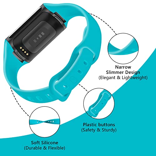 Correa deportiva de silicona compatible con Fitbit Charge 6/5 miniatura 2