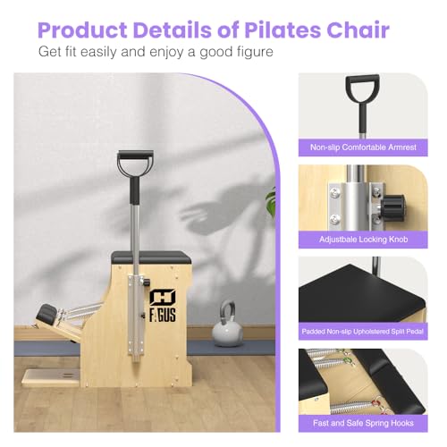Pilates-Chair-Split-Pedal-Stability-Pilates-Combo-Wood-Chair-with-Handles-Yoga-Fitness-Trainer-Pilates-Reformer-Machine-Pilates-Equipment-Perfect-for-Home-Use-Gym-Workout-Multi-Color
