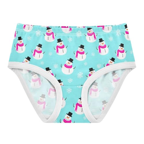 Girls' Underwear Christmas Snowman Snowflake Blue Toddle Brief Panties 2303618