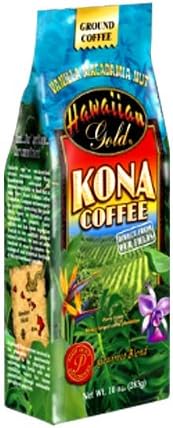 Hawaiian Gold Vanilla Macademia Nut Ground Coffee, 10-ounces (Pack of3)