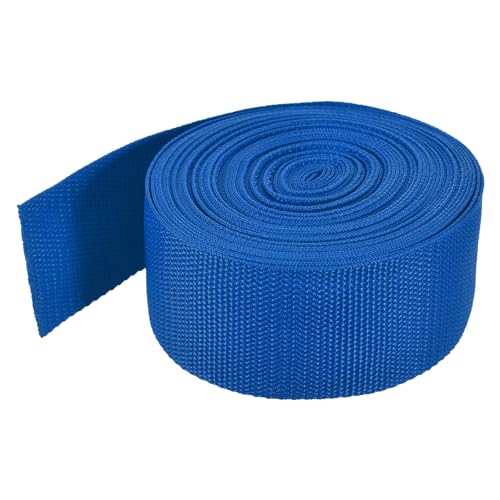 Image of MECCANIXITY Lightweight Polypropylene Webbing Strap 2 inch 10 Yard Backpack Strapping Band Blue for Outdoor Luggage Cargo Straps
