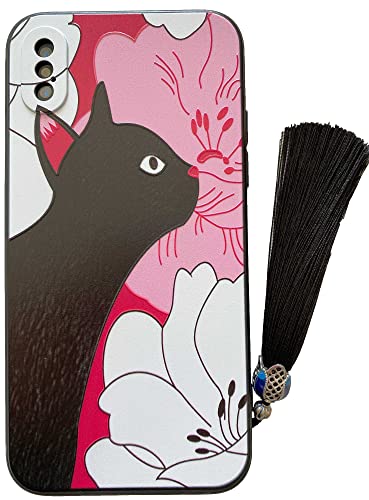 KOLOiPhone ケース iPhoneケース iPhonexケース かわいい クロネコ 猫柄 ねこ ネコ 猫 スマホケース スマホカバー iPhoneX