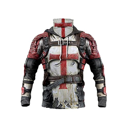 Sweat Templar Armor à imprimé 3D effet relief et pull décontracté à col haut