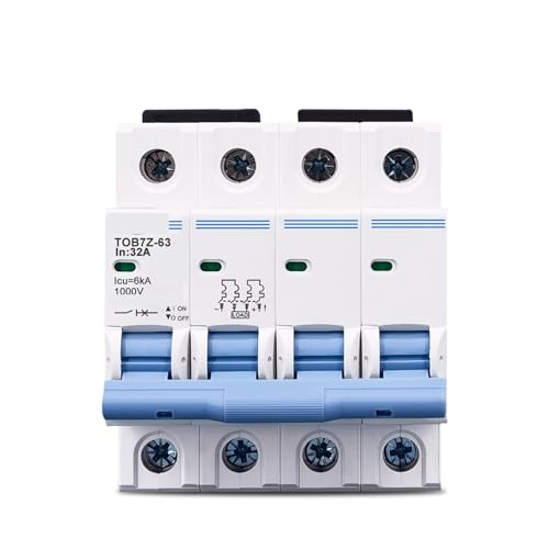 Mini disyuntor solar fotovoltaico de 4 polos para evitar sobrecalentamiento de cables CC