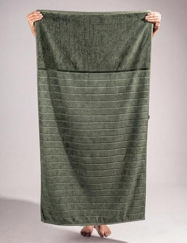 Image of DAMENSCH 100% Cotton Towel, Super Soft Towels for Men, Ultra Absorbent, Quick Dry Towel for Women, Evening Green