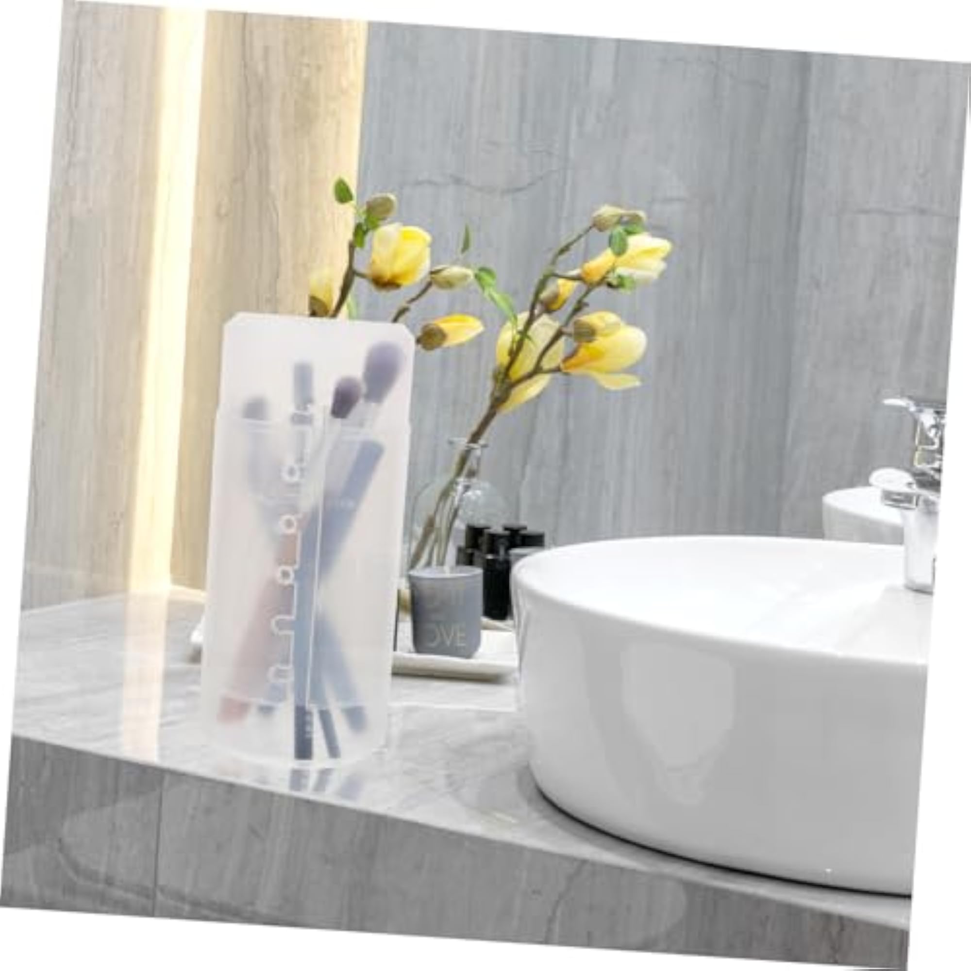 3pcs Adjustable Retractable Makeup Brush Holders, Travel Storage