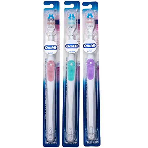 Image of Oral-B Gum Care Extra Soft Toothbrush for Sensitive Teeth and Gums, Compact Small Head, (Colors Vary) - Pack of 3