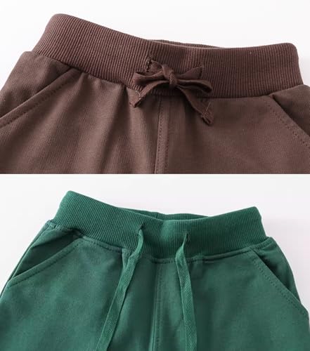 Image of Little Boys Jogger Pants Toddler Boys' Drawstring Elastic Waist Cotton Casual Sweatpants 1PC / 2 PCS Set