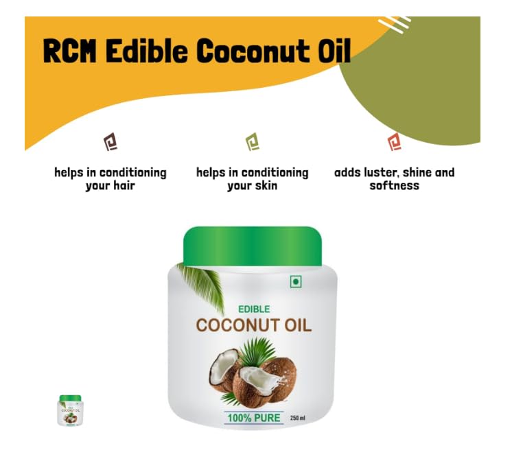 MAAN ORGANIC FARMS RCM Edible Coconut Oil (jar) (250 ml) 1